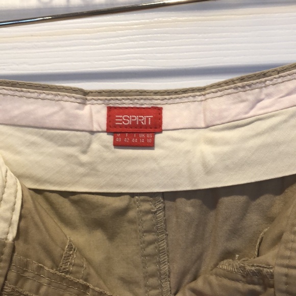 Midi/modest Skirt tan/beige Esprit, two pockets and zip in front, EUR40/US10 - Picture 6 of 8